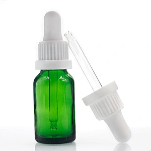 15ml Cosmetic Container green color Essential Oil Glass Dropper Bottle  Manufacturers hot sale