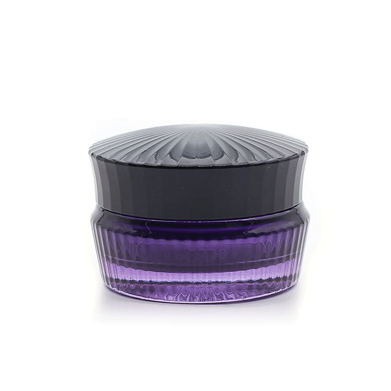 Clear Purple  Glass jar  30g  50g Custom Color   Face Cream Jars Container Manufacturers Cosmetic Packaging Set for Skin Jar