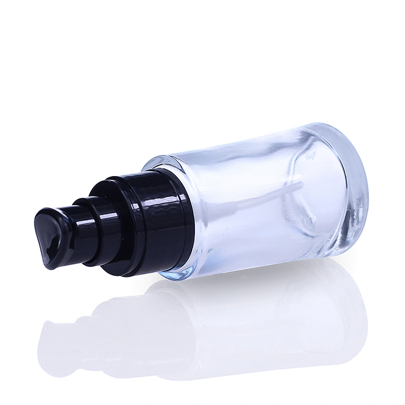 luxury Good Quality Bottle Cosmetic Liquid Foundation Glass Bottle With Pump For Skin Cream