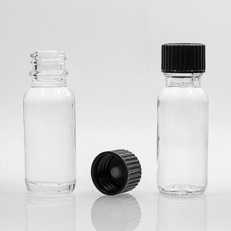 Boston Glass Bottles Massage Oil Glass Dropper Bottle 15ml Clear Body