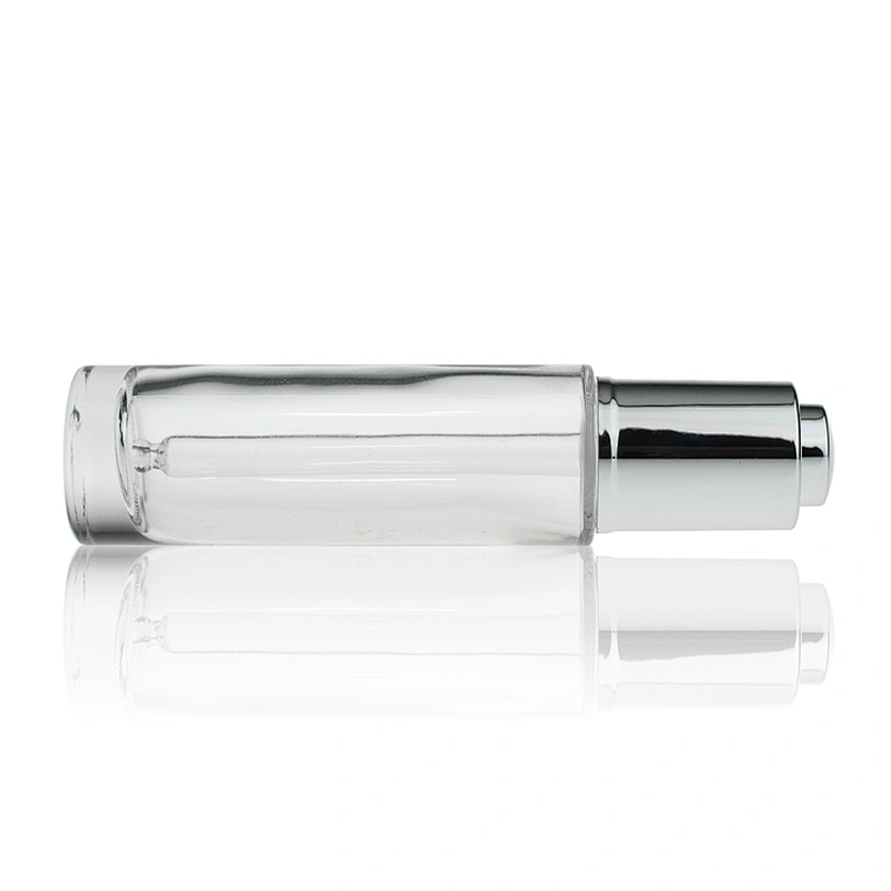 Round Glass Bottles Skin Care Serum Oil Glass Dropper Bottle 30ml Clear Custom Serum Face Oil Bottles Container Manufacturers