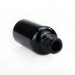 Wholesale Empty black color 30ml Glass  bottle with dropper 1oz black Glass Dropper Bottles Essential Oil Bottle