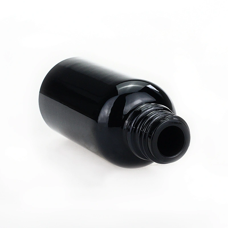 Wholesale Empty black color 30ml Glass  bottle with dropper 1oz black Glass Dropper Bottles Essential Oil Bottle