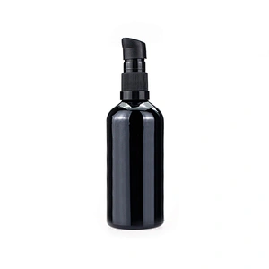 100ml  Black Glass Dropper Pipette Bottle customized Essential Oil Cosmetic Bottle
