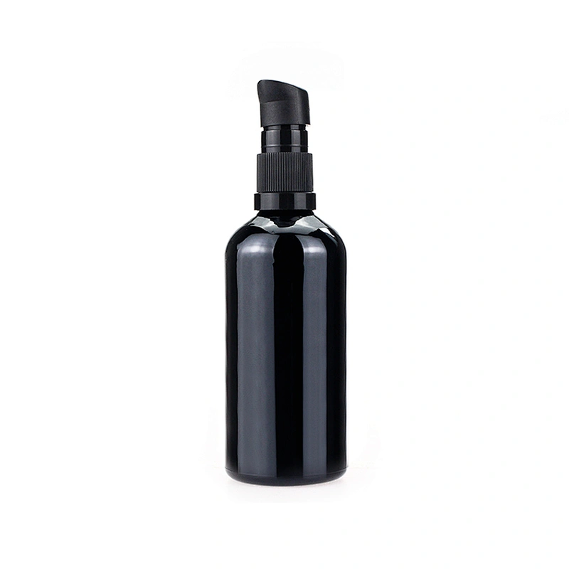 100ml  Black Glass Dropper Pipette Bottle customized Essential Oil Cosmetic Bottle