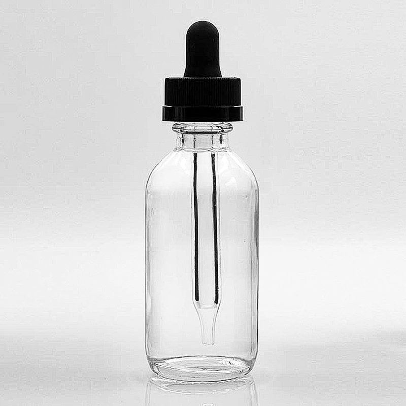 Boston Glass Bottles Massage Oil Glass Dropper Bottle 60ml Clear Body