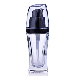 luxury Good Quality Glass Foundation Bottle Empty Containers Glass Liquid Foundation Pump Glass Bottle