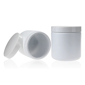 500ml white  pe cream and food jar container with white lid