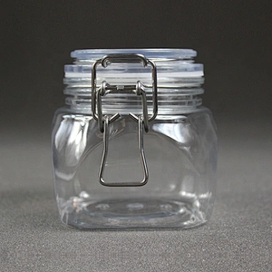400ml 13.3oz pyramid plastic airtight pot PET kilner jar with PE inner cap and spoon for body butter cosmetic cream