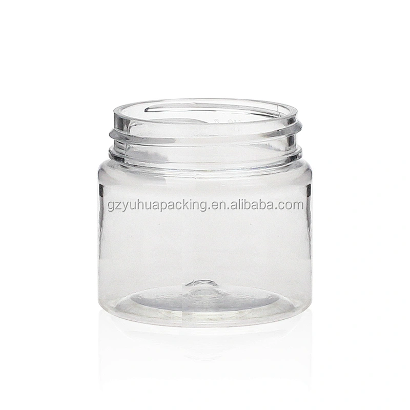 30ml 1oz PET transparent packaging cosmetic jar with screw lid