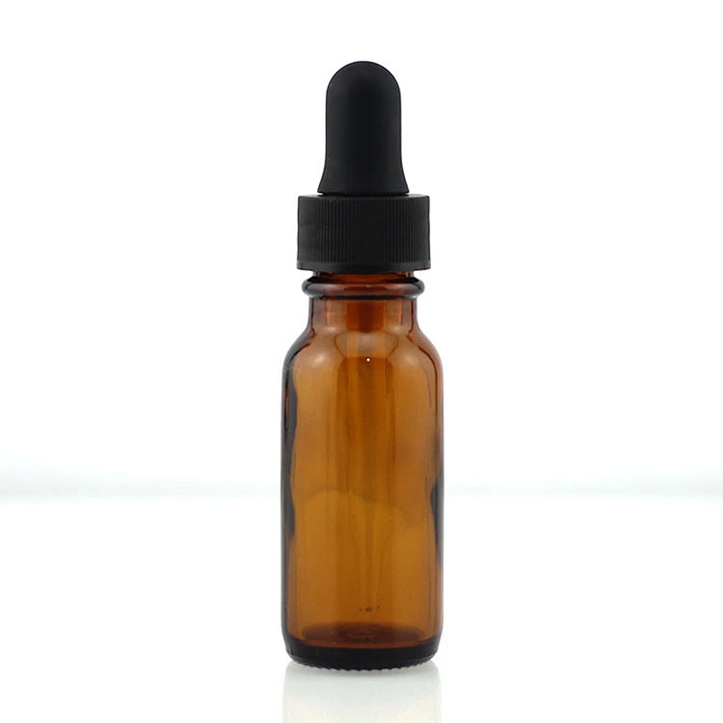 Boston Glass Bottles Massage Oil Glass Dropper Bottle 15ml Amber Body