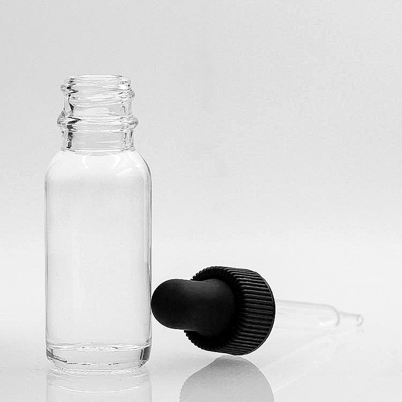Boston Glass Bottles Massage Oil Glass Dropper Bottle 15ml Clear Body