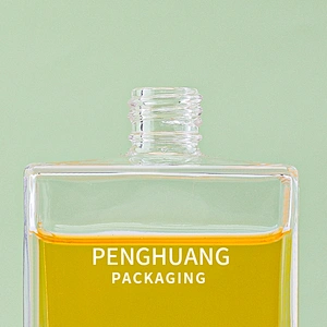Square Clear Glass Serum Bottles 15ml 30ml 50ml 100ml Essential Oil Bottles