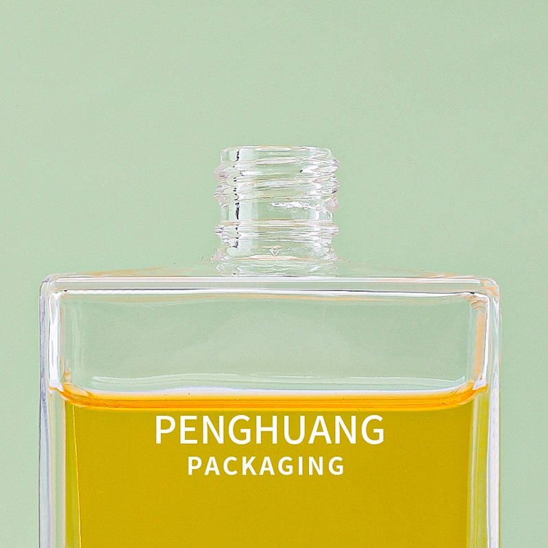 Square Clear Glass Serum Bottles 15ml 30ml 50ml 100ml Essential Oil Bottles