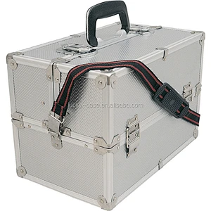 PROFESSIONAL CUSTOM ALUMINIUM CANTILEVER TOOL CASE WITH DIVIDERS SILVER