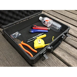 customized size storage carrying briefcase transparent Aluminum tool case with Dividers insert