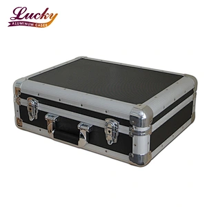 CD Carrying Case for 100 CD Units Aluminium CD Box Chrome Corners Black Rounded Edges