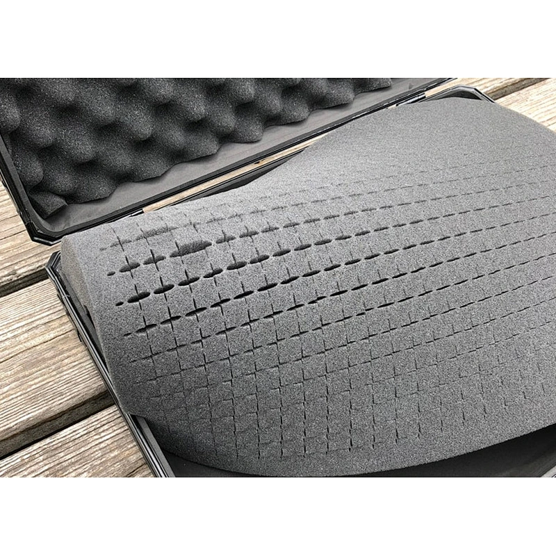 customized size storage carrying briefcase transparent Aluminum tool case with Dividers insert