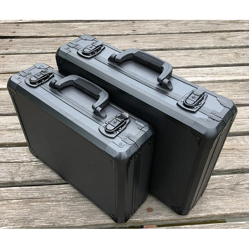 customized size storage carrying briefcase transparent Aluminum tool case with Dividers insert