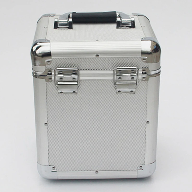 Aluminum record  for 100 7'' LPs  Carry Vinyl Shockproof Small aluminum case for Vinyl Records
