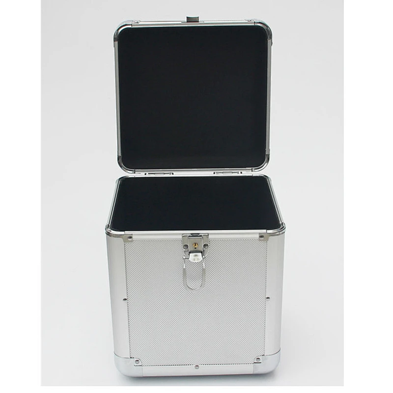 Aluminum record  for 100 7'' LPs  Carry Vinyl Shockproof Small aluminum case for Vinyl Records