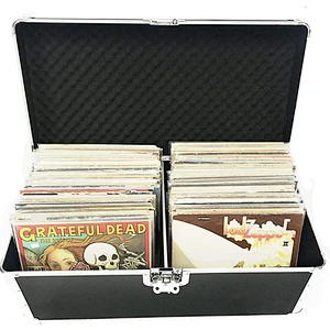 7''LPs 200pcs Vinyl record case  Hard Carry Durable with HIgh quality accessories Aluminum record case