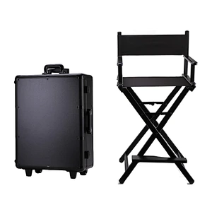 Professional Aluminum Light Cosmetic Case Trolley Case With Lights And Mirror, Makeup Station Lights Case