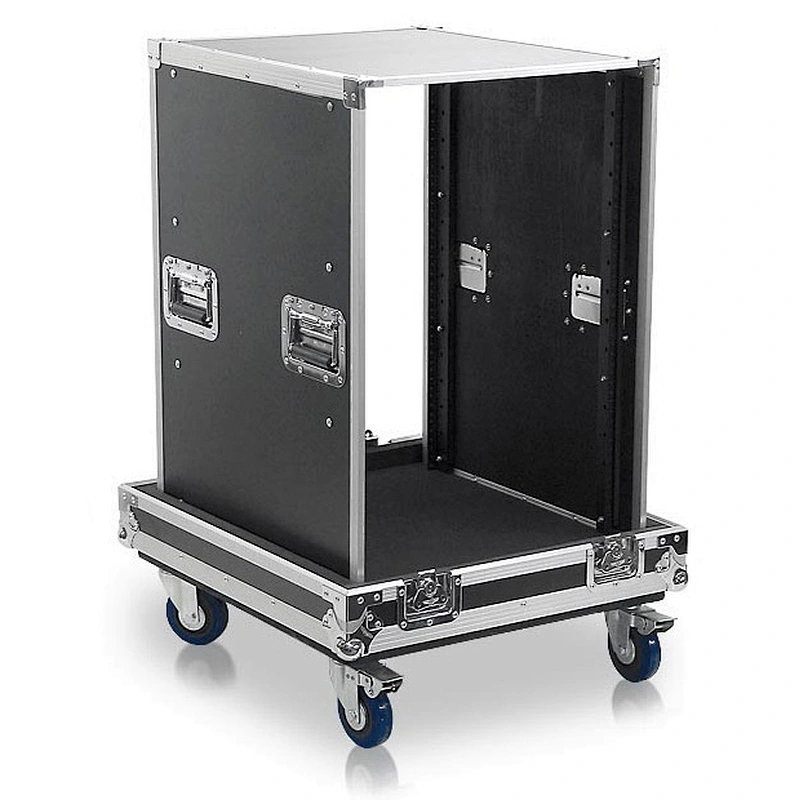 heavy duty custom pullover style Racks flight U case with casters 12U 14U 16U 18U for Stage