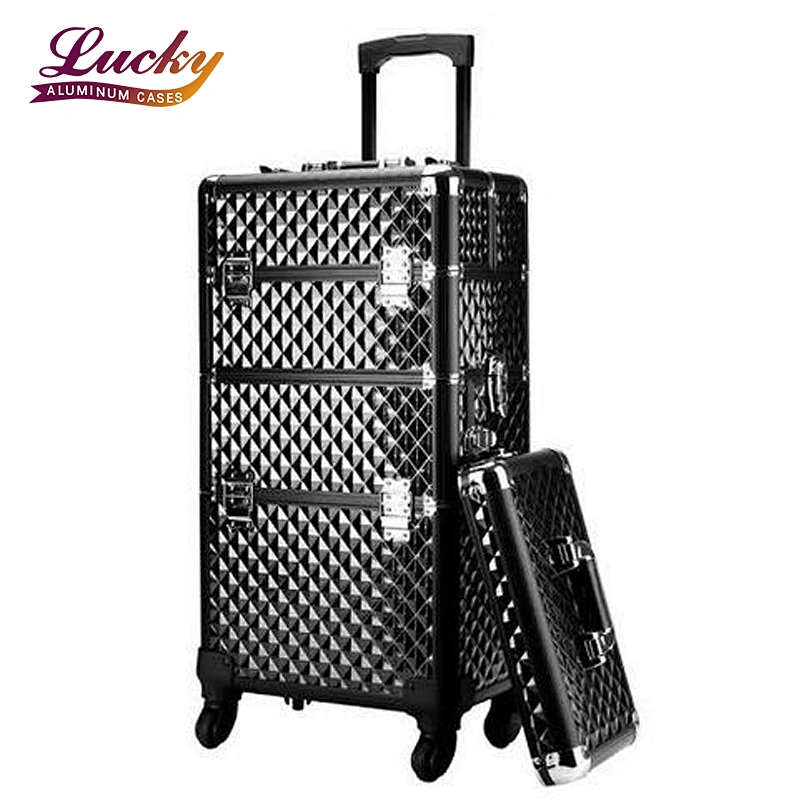 Makeup Trolley Beauty Case Vanity Nail with wheels