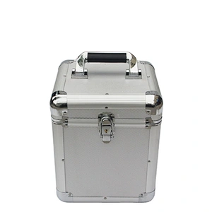 Aluminum record  for 100 7'' LPs  Carry Vinyl Shockproof Small aluminum case for Vinyl Records