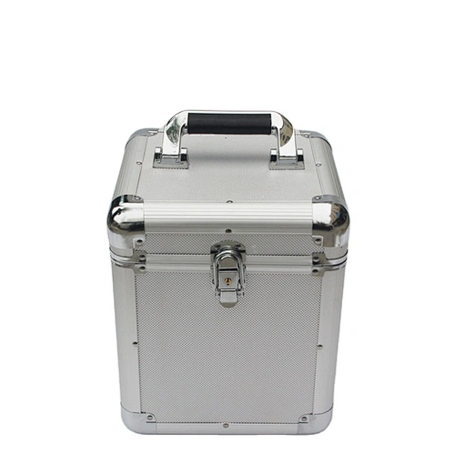 Aluminum record  for 100 7'' LPs  Carry Vinyl Shockproof Small aluminum case for Vinyl Records