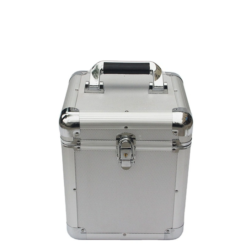 Aluminum record  for 100 7'' LPs  Carry Vinyl Shockproof Small aluminum case for Vinyl Records