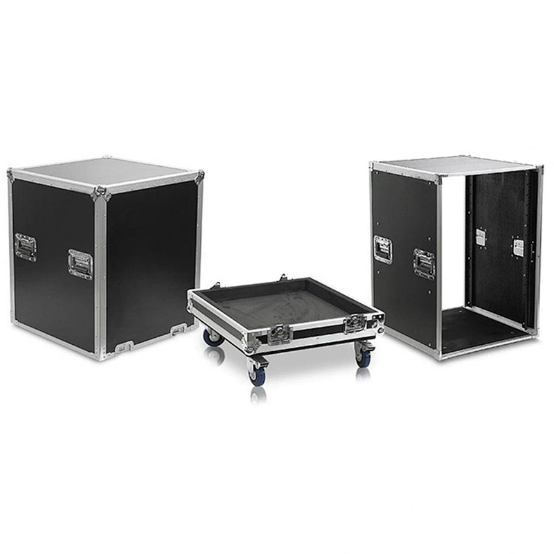 heavy duty custom pullover style Racks flight U case with casters 12U 14U 16U 18U for Stage