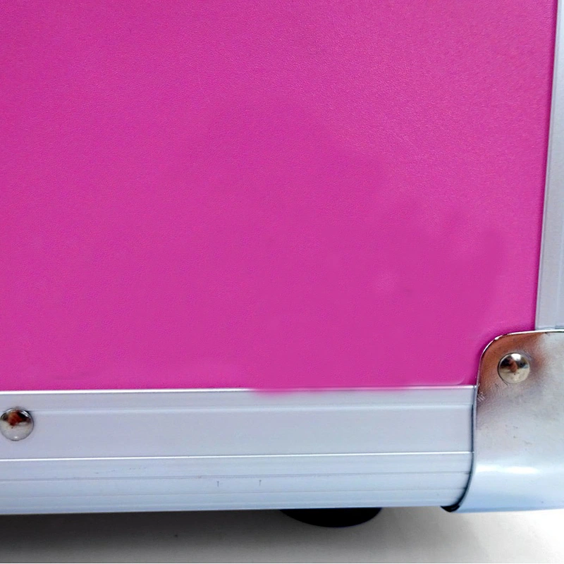 Pink aluminum Vinyl 12 lp vinyl record case with Holds 100