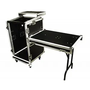 Portable Custom Effect Flight Case 10*18U Rack Case with castors for travel