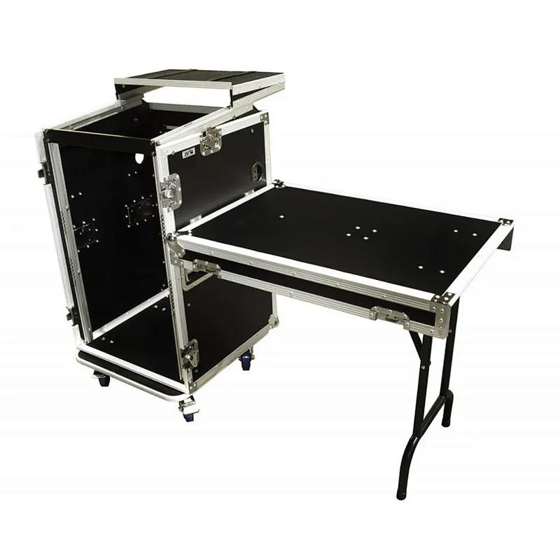 Portable Custom Effect Flight Case 10*18U Rack Case with castors for travel