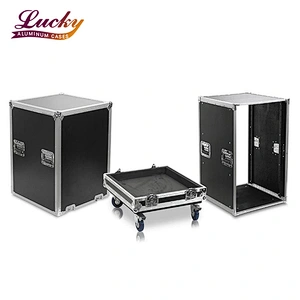 heavy duty custom pullover style Racks flight U case with casters 12U 14U 16U 18U for Stage