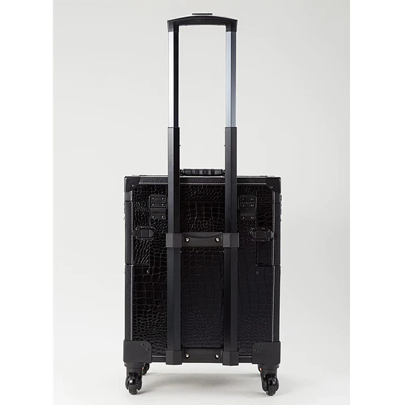 Heavy Duty Rolling Makeup Case Professional Nail Travel Organizer Box