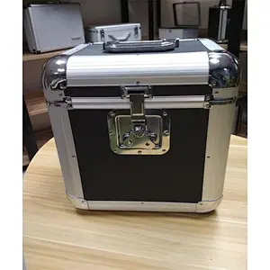 Black LP Vinyl Record Aluminium DJ Flight Carry Case