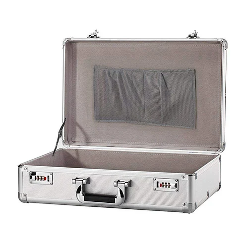 Portable Custom Aluminum Brief Case Notebook Lock Attach Case