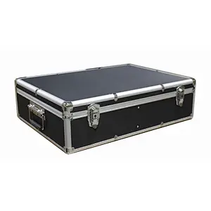 Large Capacity Black Aluminum Media Storage Case For CD Storage Mess-Free Holder Box with Sleeves Without Hanger