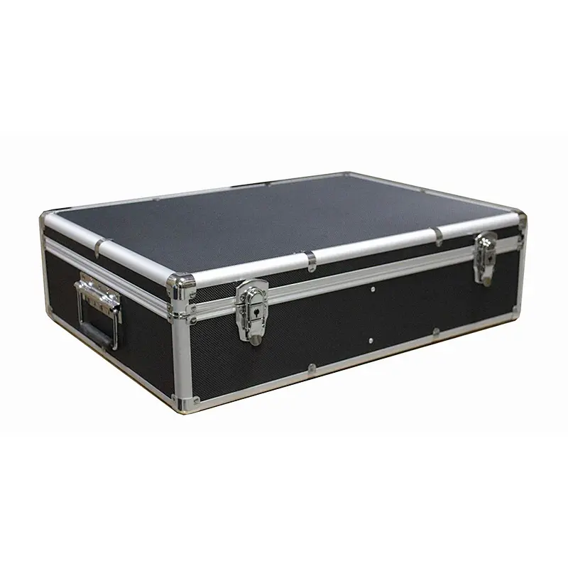 Large Capacity Black Aluminum Media Storage Case For CD Storage Mess-Free Holder Box with Sleeves Without Hanger