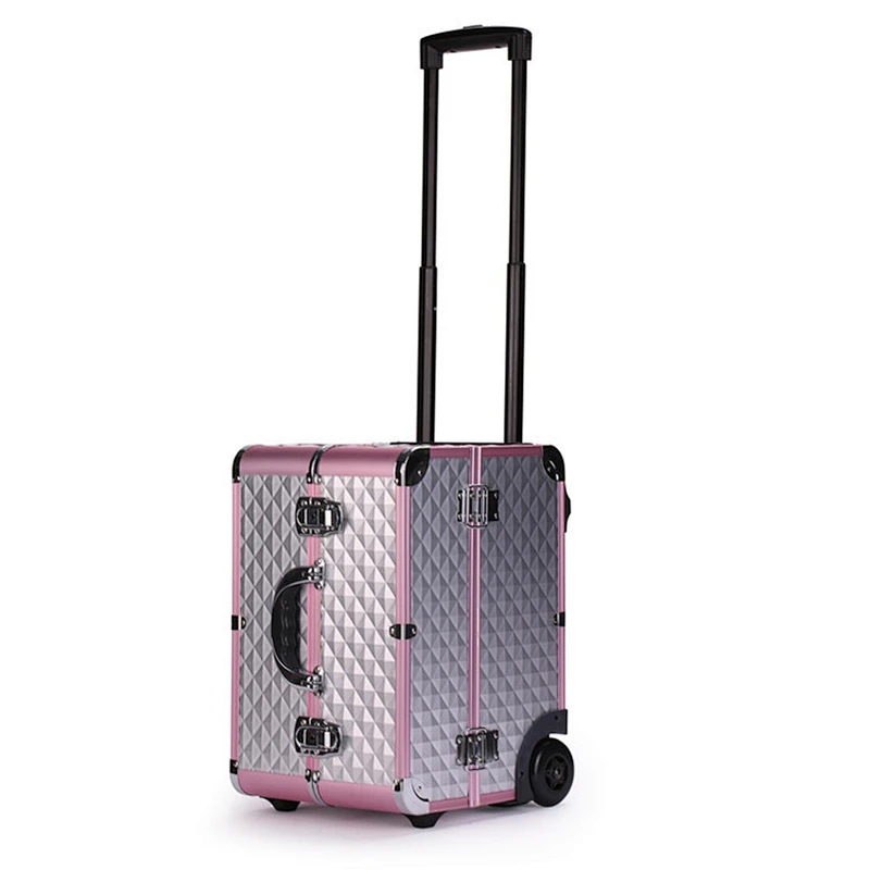 Makeup Trolley Case Rolling Makeup Case Travel Case Beauty Makeup Bag Cosmetic Organiser On Wheels