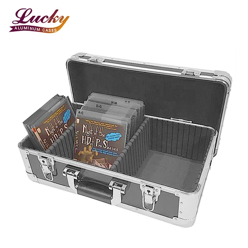 Aluminum flight CD/DVD Case Holds up 110 DVDs Case  Aluminum Storage Case Black