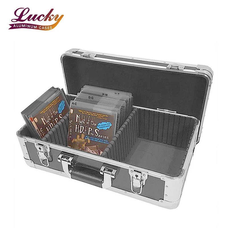 Aluminum flight CD/DVD Case Holds up 110 DVDs Case  Aluminum Storage Case Black