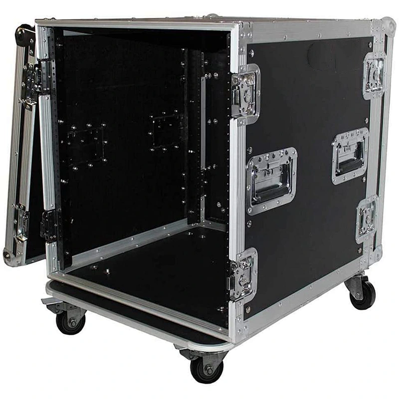 12 Space 12U Vertical Amplifier Rack Case Flight Case With Casters