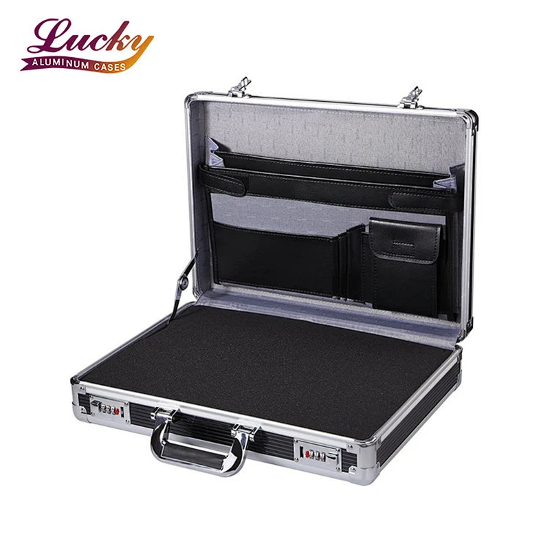 Professional Aluminum Hard Case ToolBox Large Briefcase Flight Carrying Case