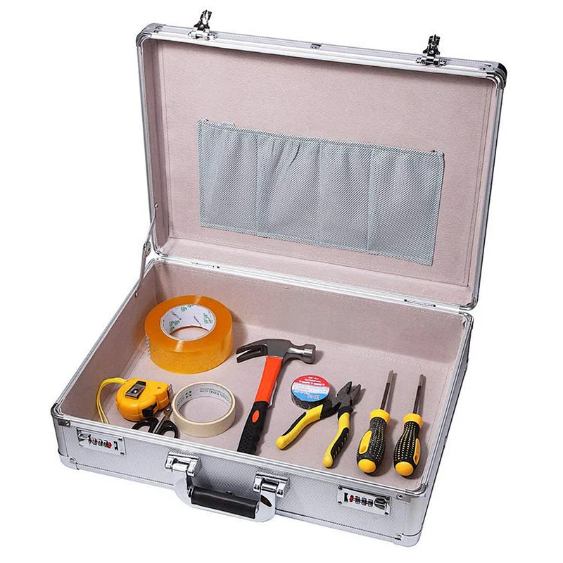 Portable Custom Aluminum Brief Case Notebook Lock Attach Case
