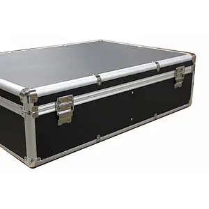 Large Capacity Black Aluminum Media Storage Case For CD Storage Mess-Free Holder Box with Sleeves Without Hanger