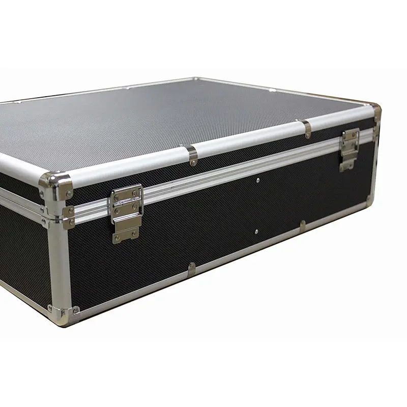 Large Capacity Black Aluminum Media Storage Case For CD Storage Mess-Free Holder Box with Sleeves Without Hanger